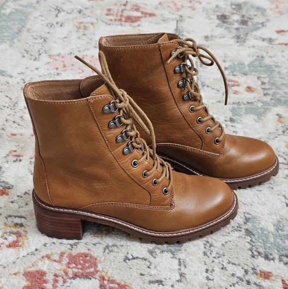Madewell Leather Lace-Up Lugsole Boots - Picture 7 of 10